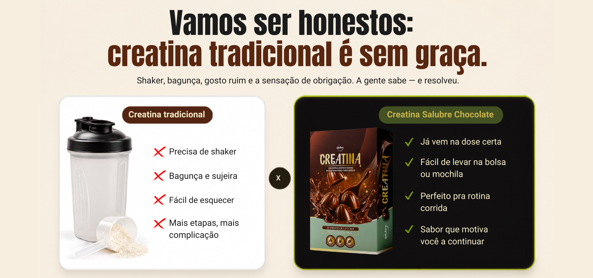 Vamos ser honestos: creatina tradicional é sem graça.